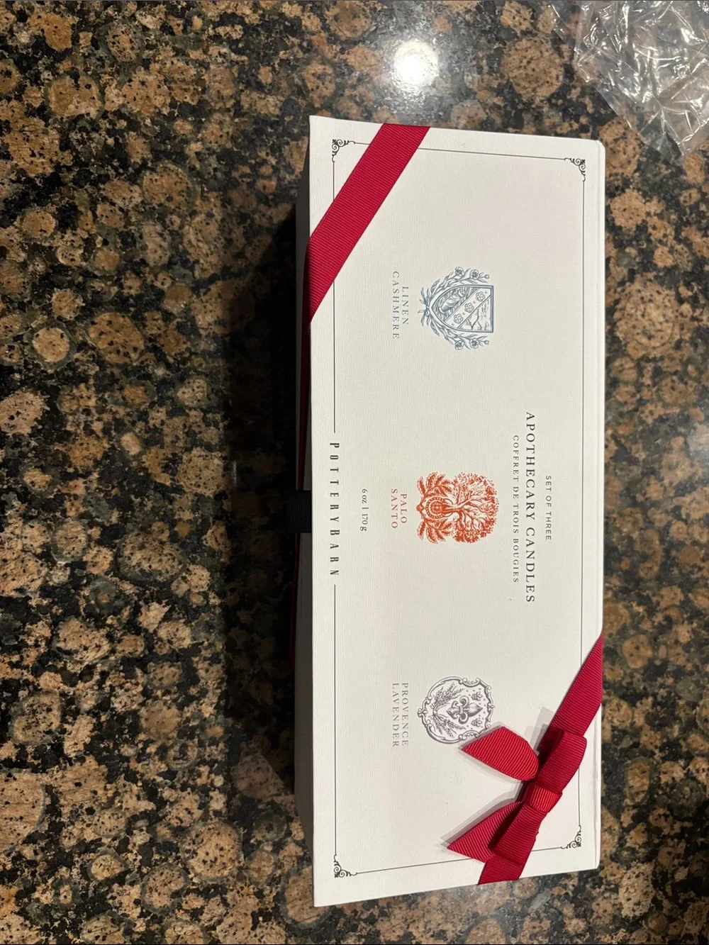 NWT Pottery Barn Set of 3 Apothecary Candles in Gift Box